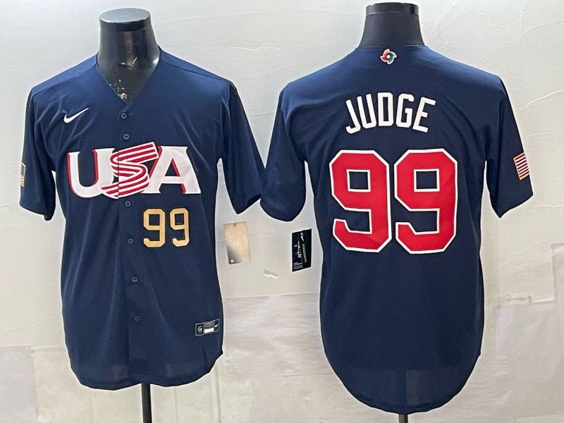 Men 2026 World Cub USA #99 Judge Blue Nike MLB Jersey style 02->more jerseys->MLB Jersey